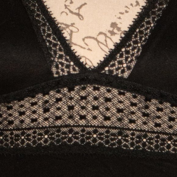 Adorable Black Body Suit with Sheer Floral Detailing - Picture 3 of 4